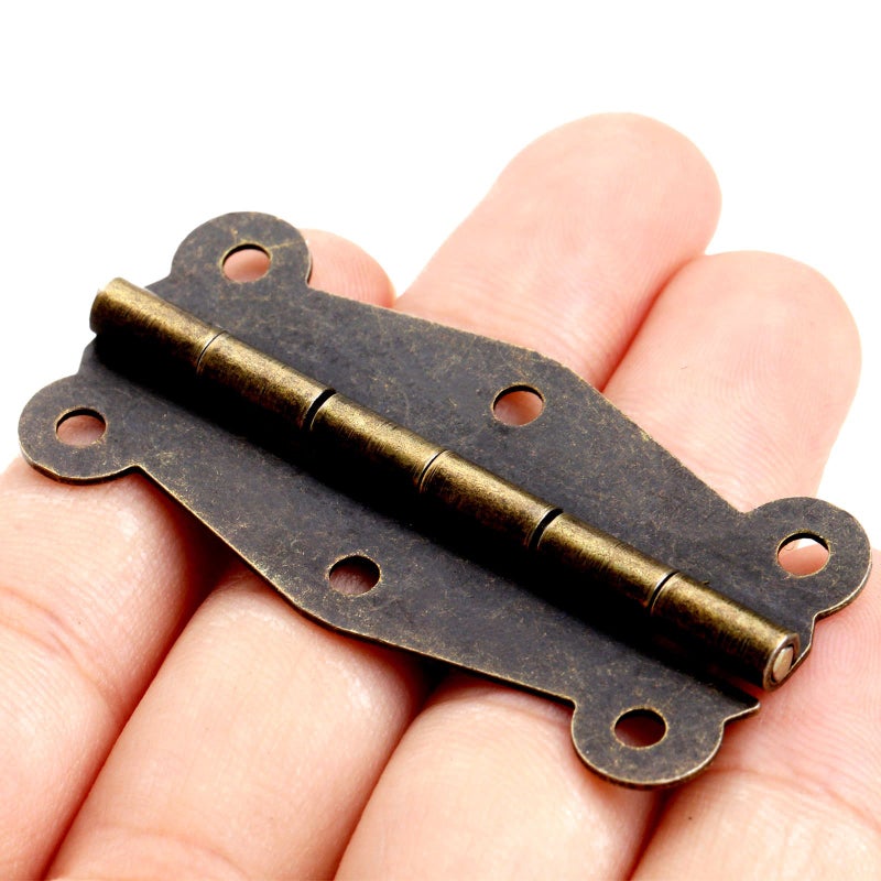 dophee 10Pcs Vintage Style Butterfly Decorative Hinges for Wooden Jewelry Box Case Cabinet Drawer - 2.01"x0.94" - Image 2